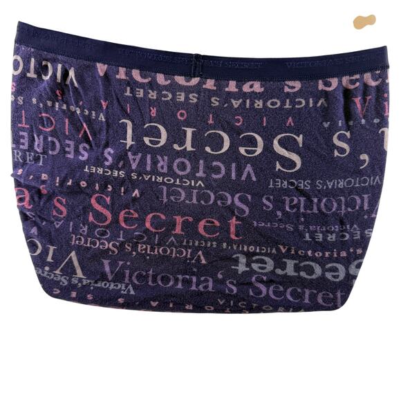 Victoria's Secret Panty Cotton High Leg All Over Print Logo Xlarge Comfort - Picture 5 of 6